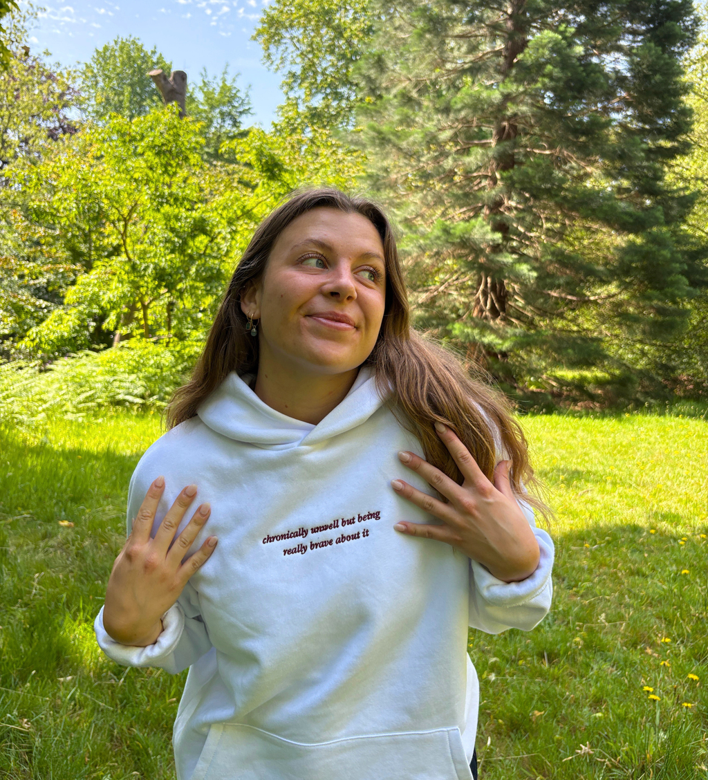 Chronically Unwell Hoodie (White)