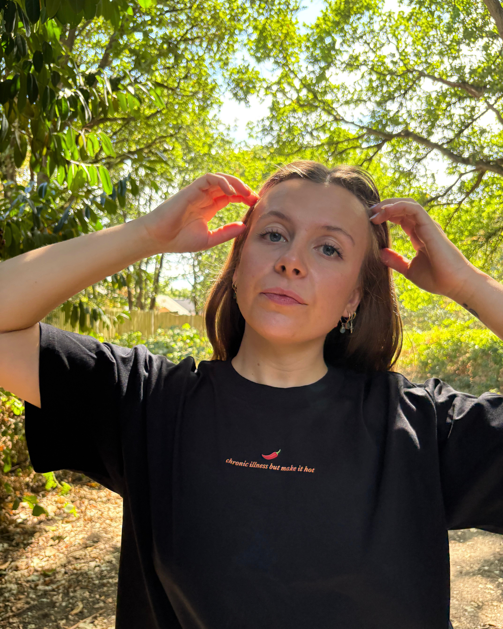 Chronic Illness But Make it Hot Tee (black)